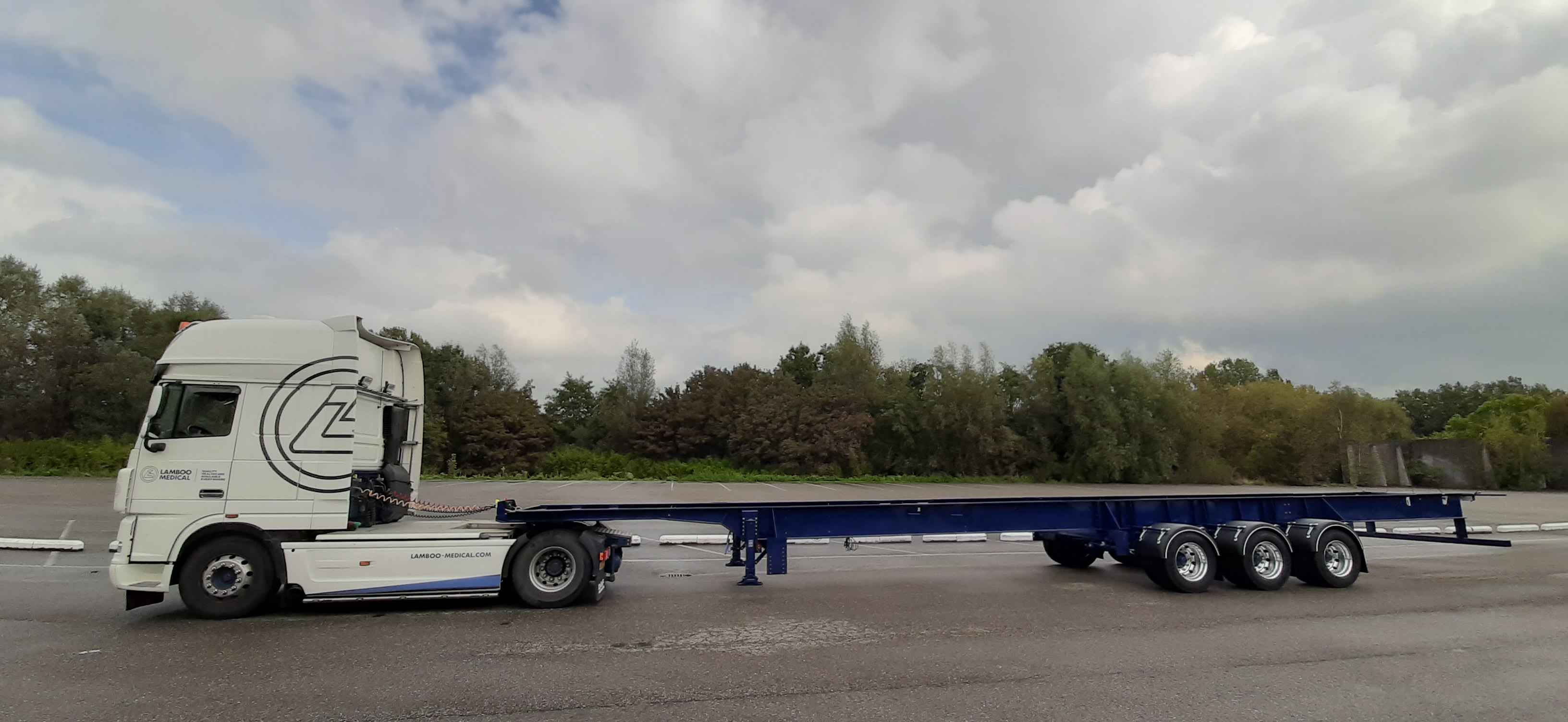 Rvs Rijper 2e speciale RVS oplegger onderweg